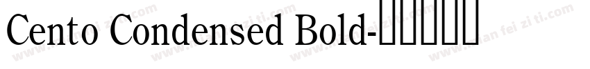Cento Condensed Bold字体转换